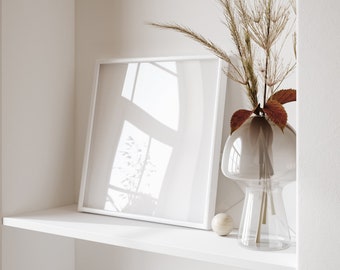 White Wood Picture Frame: Modern Minimalist Poster Frame