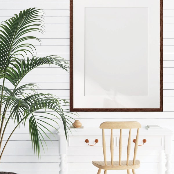 Thin Brown Picture Frame Etsy