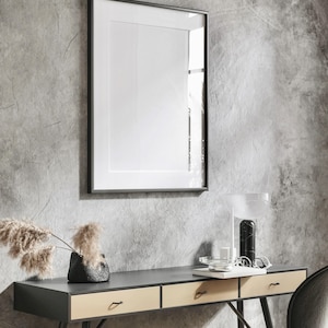 Black Matte Satin Metal Picture Frame: Thin Modern Aluminum, Custom Sizes