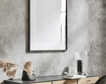 Black Matte Satin Metal Picture Frame: Thin Modern Aluminum, Custom Sizes