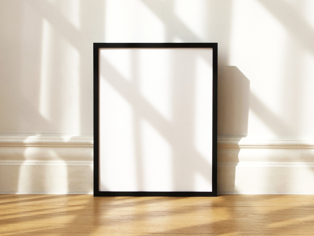 Deep Black Frame Thin Natural Wood Midcentury Scandinavian Modern