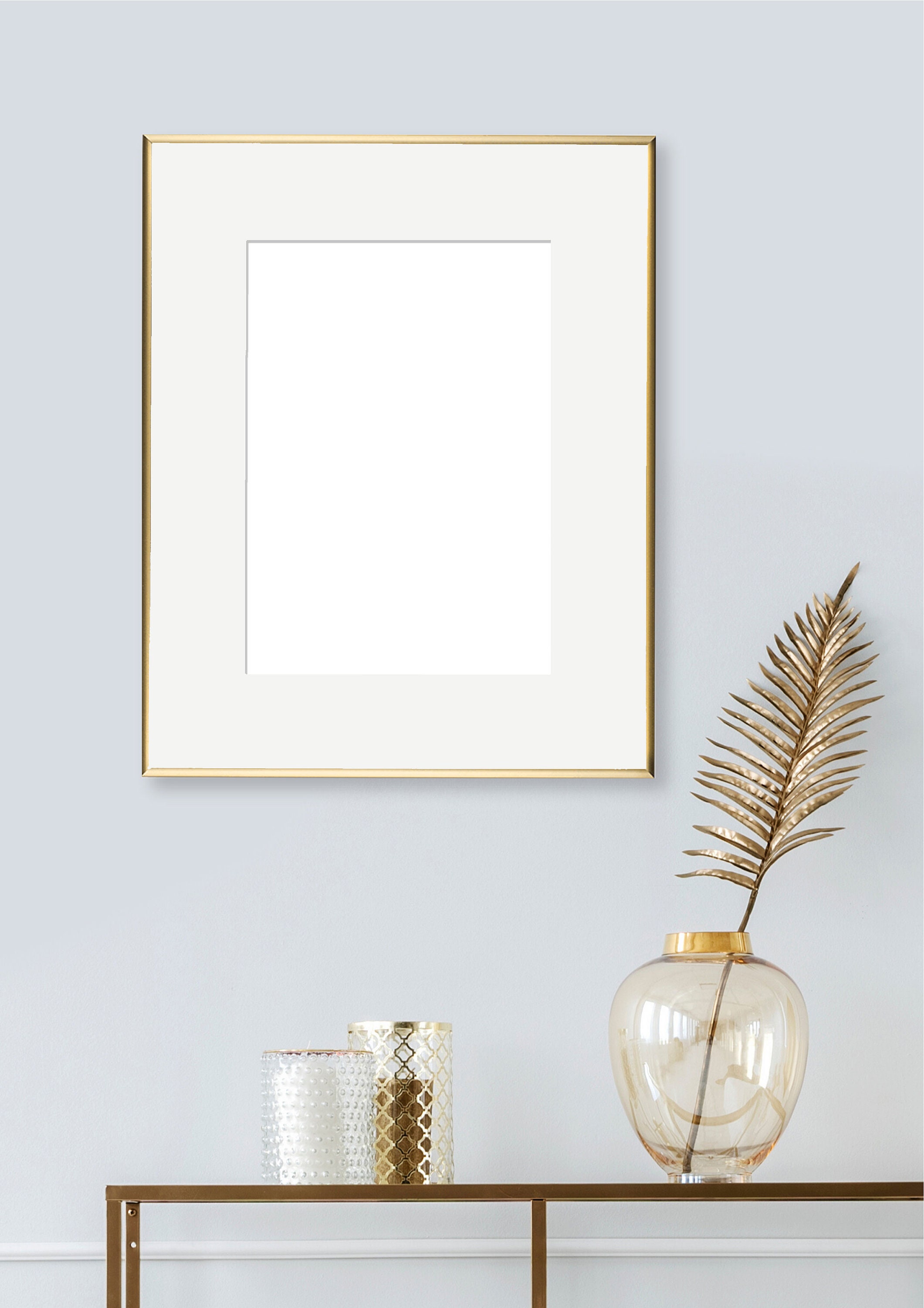 Gold Matte Metal Thin Picture Frame Large Modern Minimalist - Etsy België