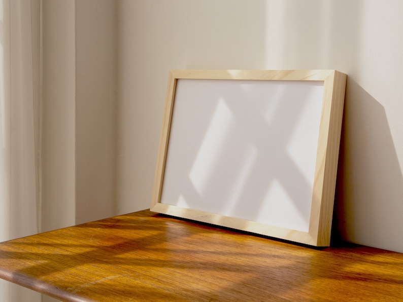 Deep Natural Wood Picture Frame Thin Minimalist Scandinavian Etsy