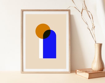 Mid-century Digital Art Downloadable Print, DIY Wall Poster, Gallery Art Wall, Instant Digital Download, Printable Poster
