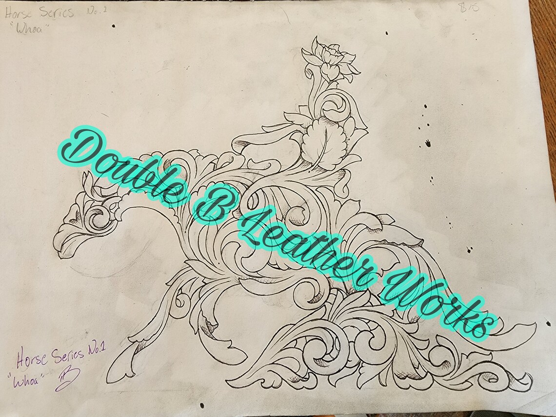 Leather Carving Pattern Etsy