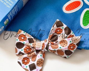 Girl Scout Hair Bow for GS Troop, Pinwheel Cookie Hair Bow, Girl Scout Cookie Season, Cookie Dealer, Hair Bow for Girl Scout Troop, Teen Bow