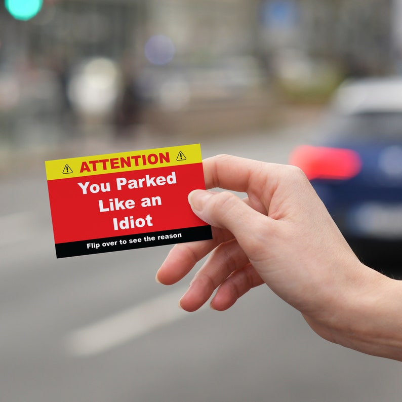 You Parked Like an Idiot, Bad Parking Cards, Learn to Park Cards image 3