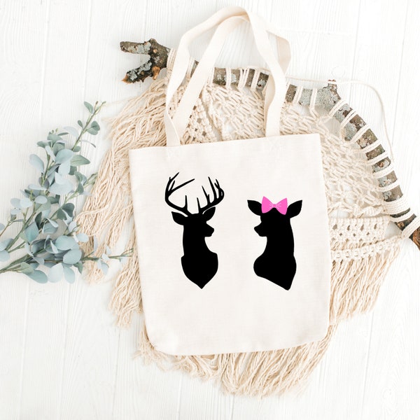 DEER COUPLE SVG- printable svg, cricut file, tshirt decal- digital download