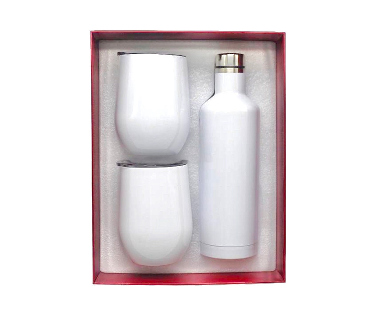 Gift Set Wine Tumblers and Bottle ready for sublimation Etsy