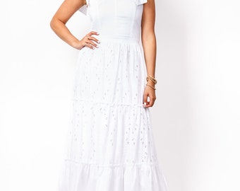 white eyelet dress canada
