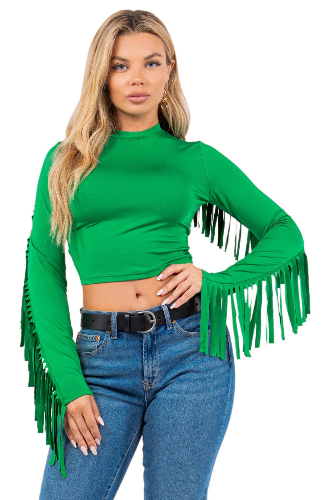 トップス acka fringe american sleeve tops fringe american sleeve tops – Acka online store