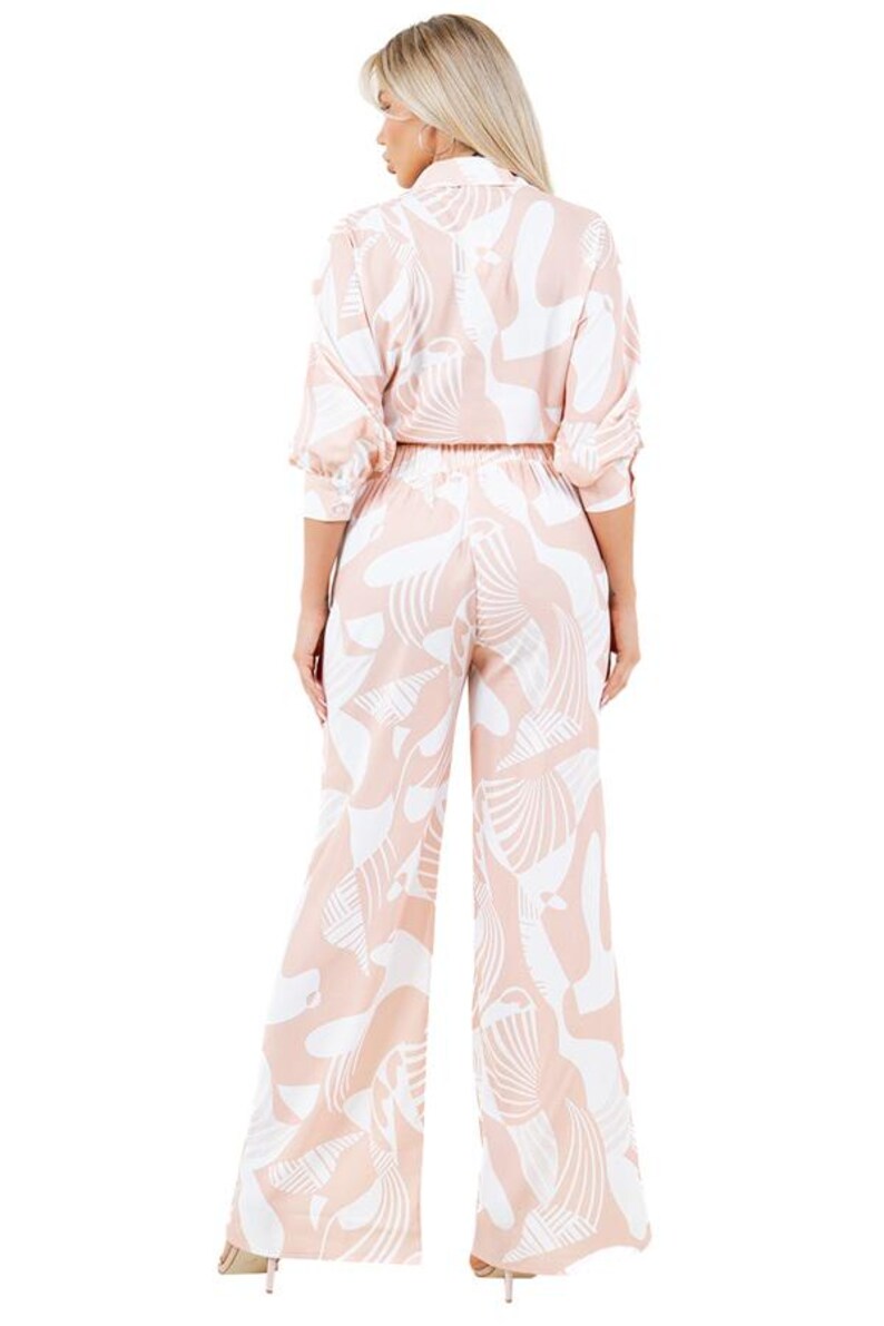 Fashionable Button-down Straight Pants