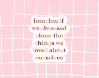 Sticker citation inspirante : affirmations positives, sticker pour ordinateur portable