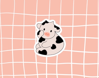 Cow sticker |Cute Cow sticker |Kawaii sticker |Bullet Journal Sticker |Planner sticker |Skateboard sticker |Laptop sticker |Animals stickers
