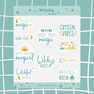 Witchy Stickers: Magical Journal & Planner Decals, Halloween Stickers