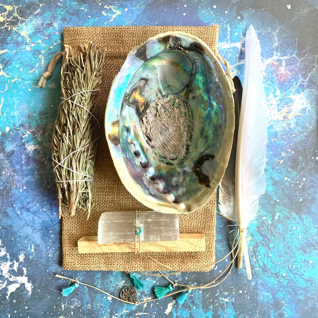 Smudge Kit With Abalone Shell Etsy