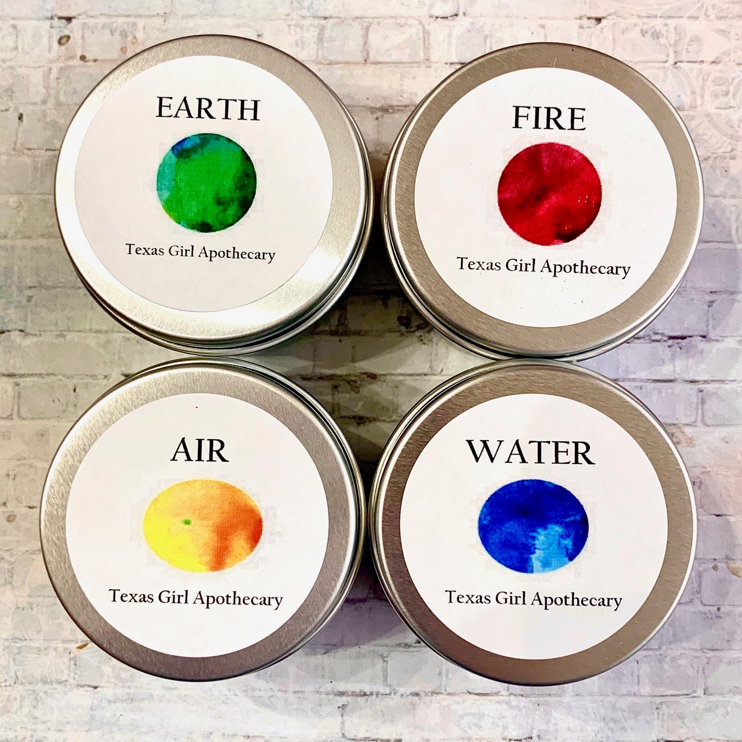Element 4pk Candle Set 2 ounce Tins Etsy