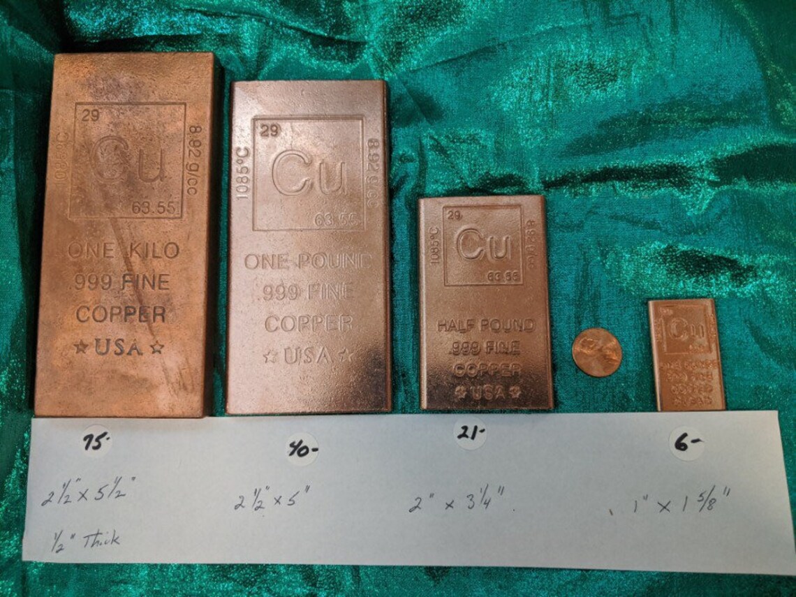 Copper Ingots pure copper Michigan copper copper solid Etsy