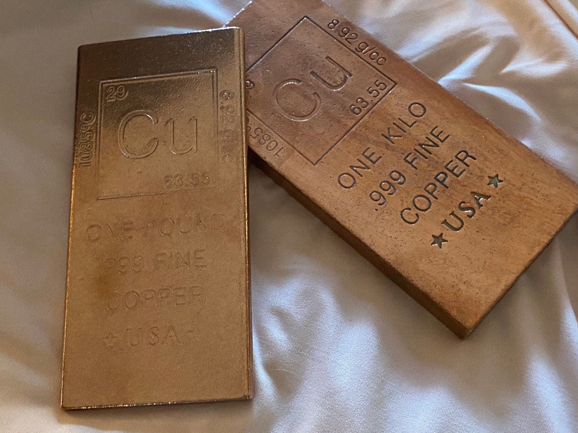 Lingot de cuivre barre pure de cuivre solide de cuivre Etsy France