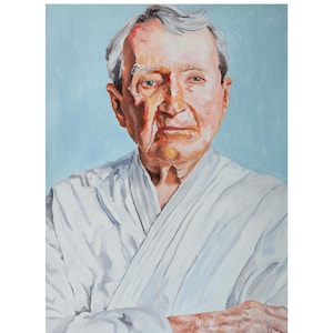 Carlos Gracie Poster, Jiu Jitsu Portrait, BJJ print, Martial Arts Poster, Brazilian Jiu Jitsu, Master Carlos Gracie, Art gift, oil painting
