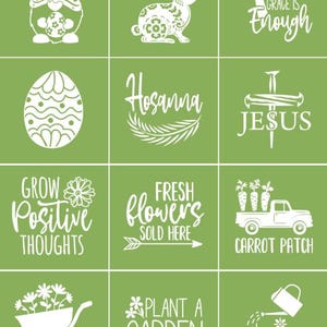 Magnolia Design Co.; Spring Minis A (2024) -Reusable Adhesive 8.5X11 Silkscreen Stencil