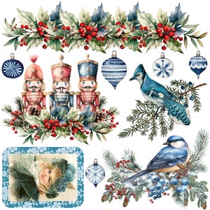 Magnolia Design Co.; Blue Hues of Christmas Rub on Transfer 12x12