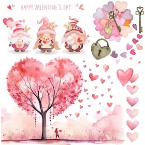 Magnolia Design Co.; Happy Hearts Rub on Transfer 12x12