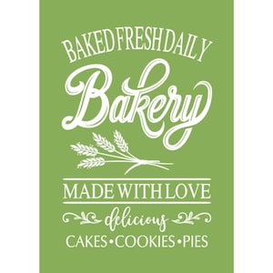 Magnolia Design Co.; Bakery 5x7 Reusable Adhesive Silk Screen Stencil