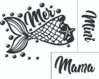 Magnolia Design Co.; Mermama/mini-Reusable Adhesive 8.5X11 Silkscreen Stencil- ChalkTalkWithRenee