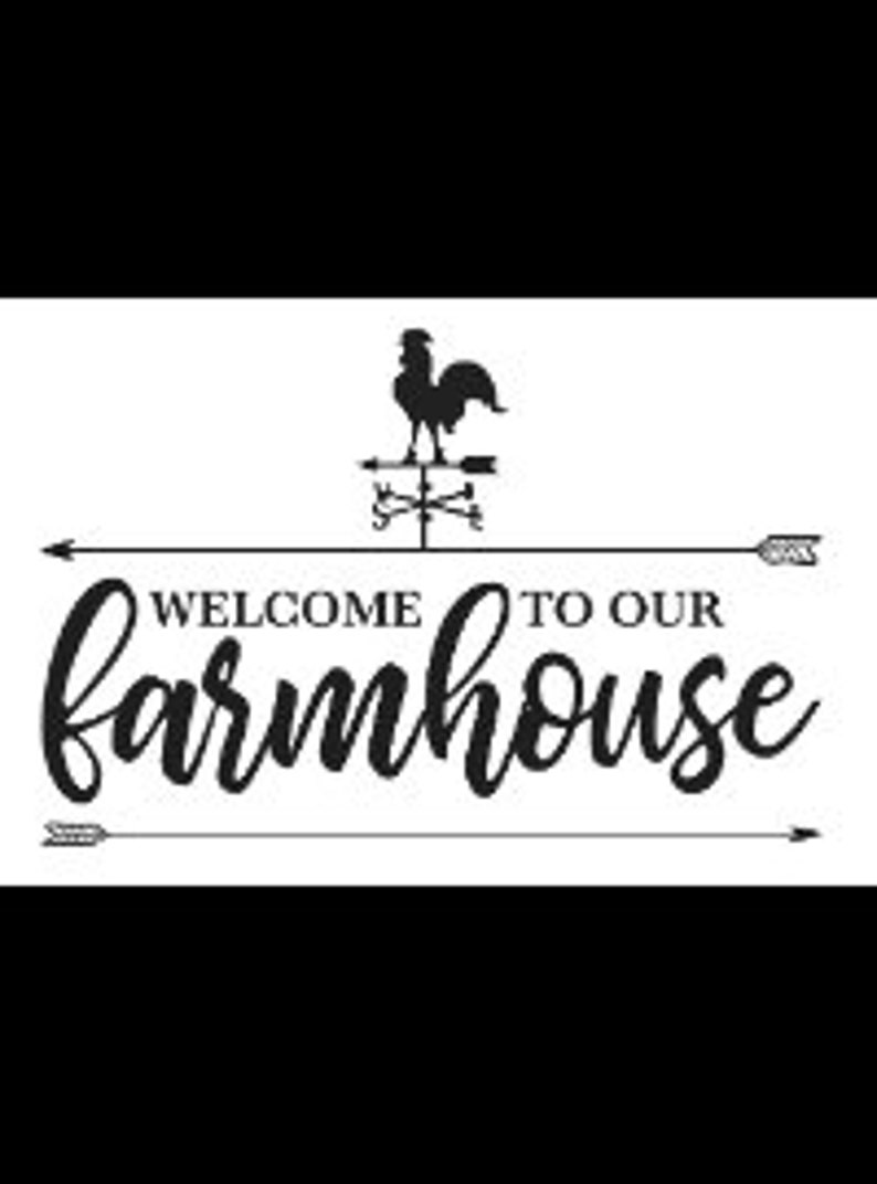 Magnolia Design Welcome to our farmhouse-Reusable Adhesive 12X18 Silkscreen Stencil ChalkTalkWithRenee