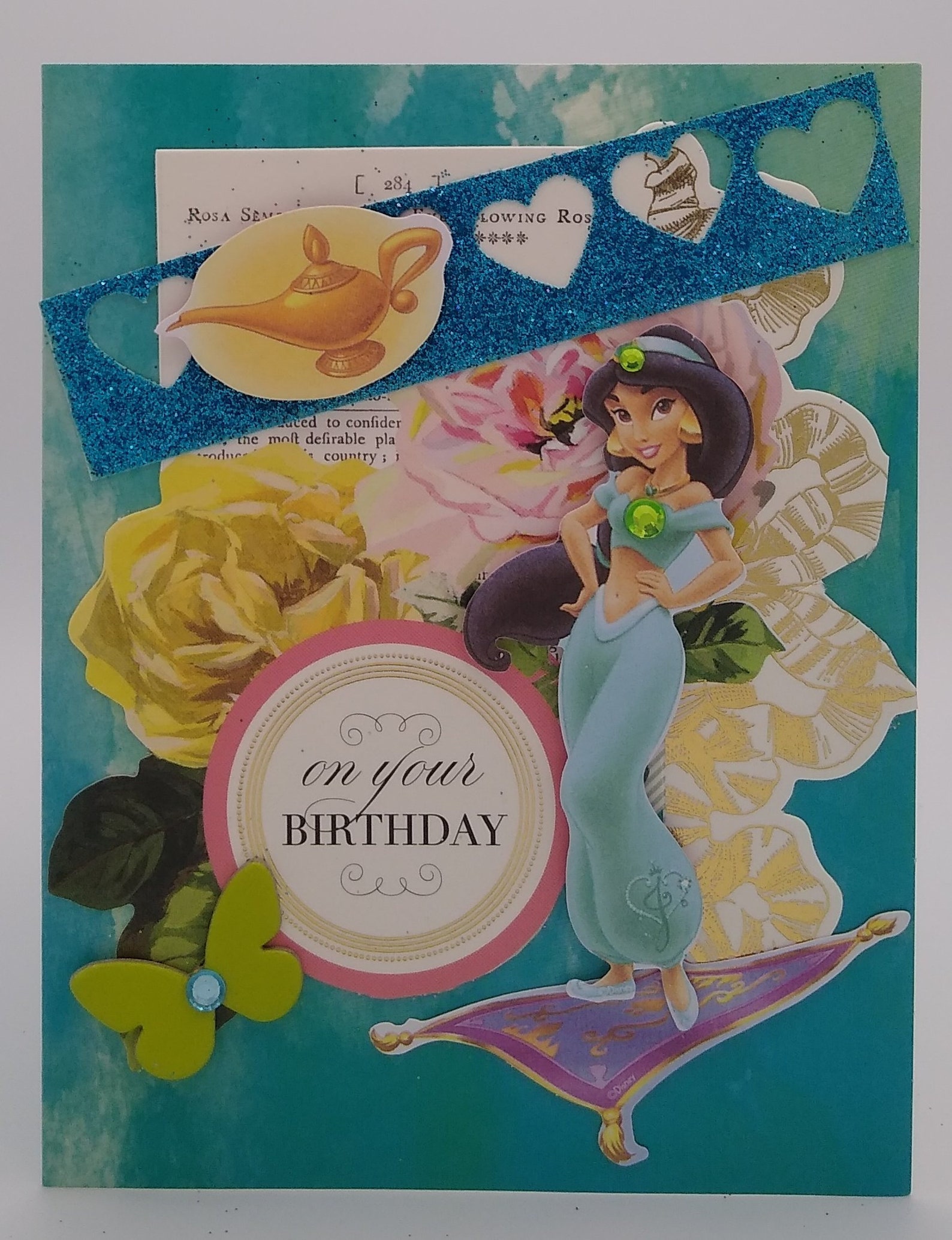 Disney Princess Jasmine Birthday Card in 3D will make your Etsy