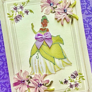 Beautiful Disney Princess Tiana Birthday Card to share with your Princess!