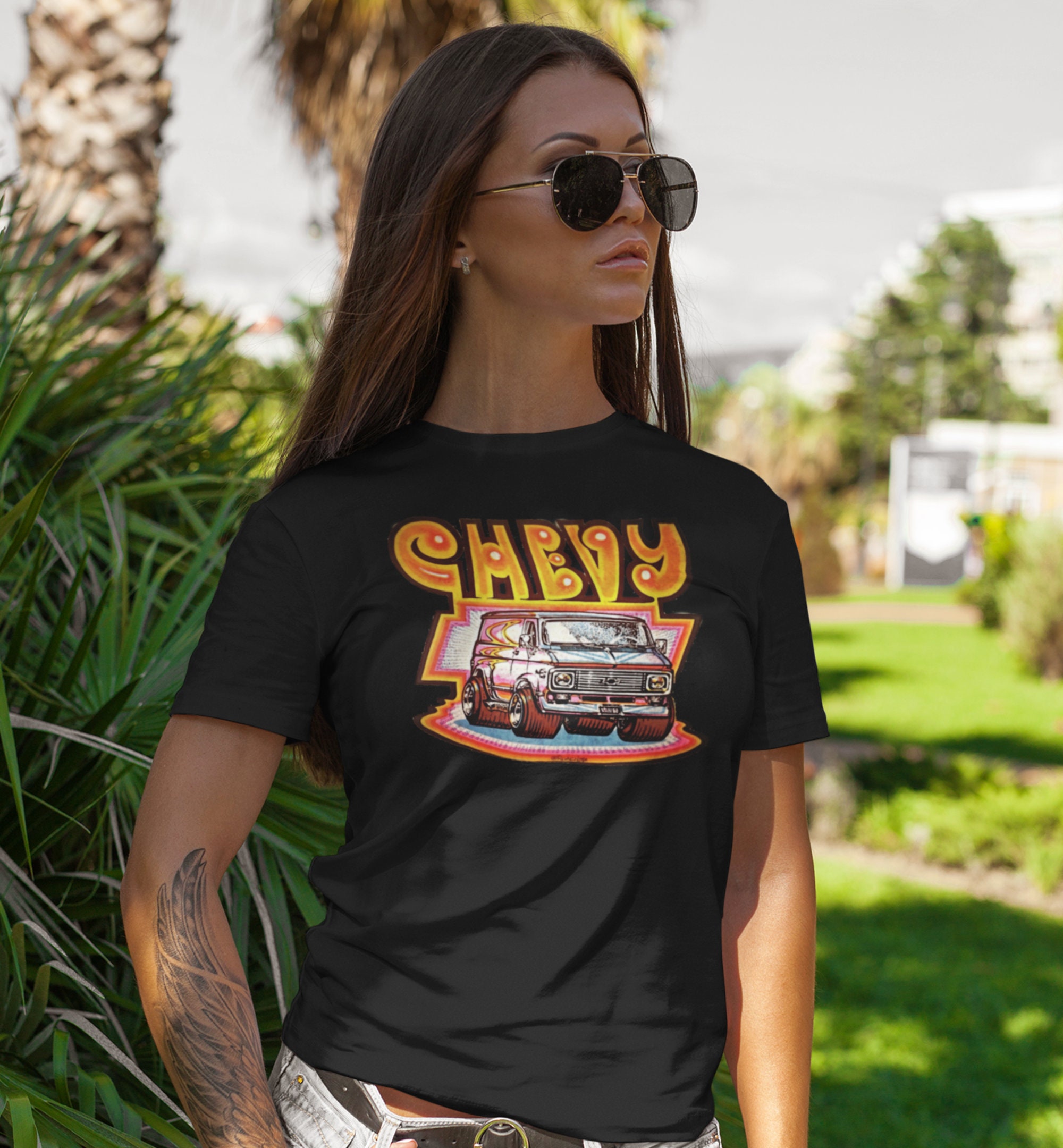 Lieve Van Gorp レザーカットソー　Tシャツ Vintage Chevy Van T Shirt - Etsy