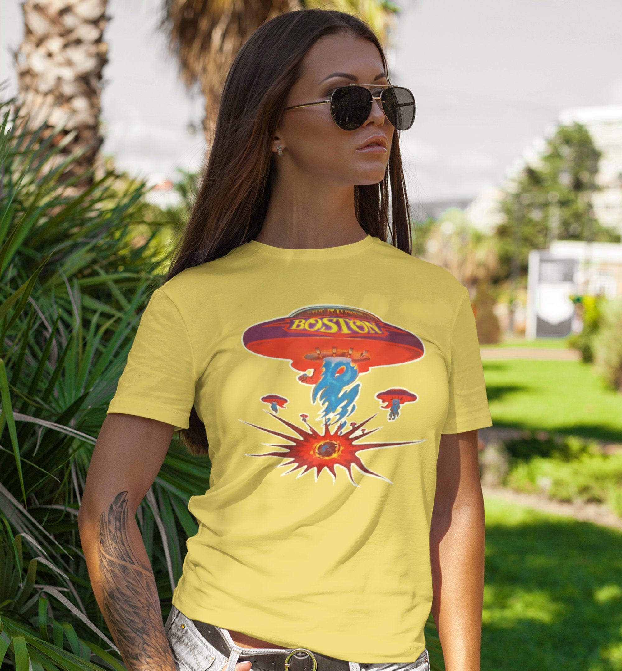 Boston band t shirt Etsy Nederland