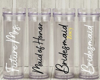 Wedding Party Tumbler | Bridesmaid Proposal Box Gift | Bachelorette Party Gift | Bridal Party Gift | Personalized Cup | Reusable Tumbler