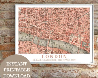 ロンドンのワンダーグラウンド地図プリント｜ヴィンテージのギル