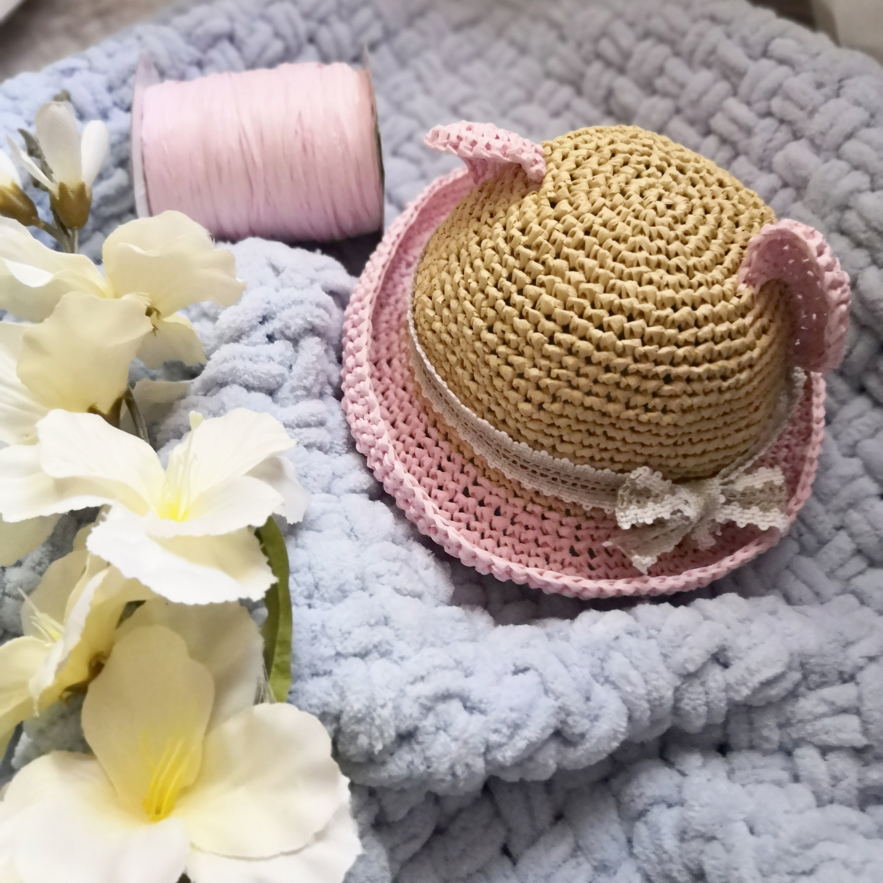 Crochet Bucket Hat Pattern . Straw Sun Hat Etsy