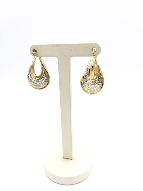 Chunky Hoop Earrings, Estate Jewelry, Old Hollywo… - image 1