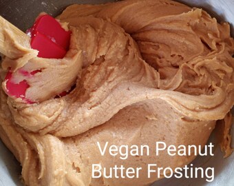 Vegan Peanut Butter Frosting.  Vegan food. Frosting. Vegan dessert