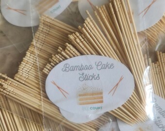 Bamboo Cake Sticks 3-4 Inches