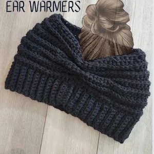Crochet Messy Bun Ear Warmers