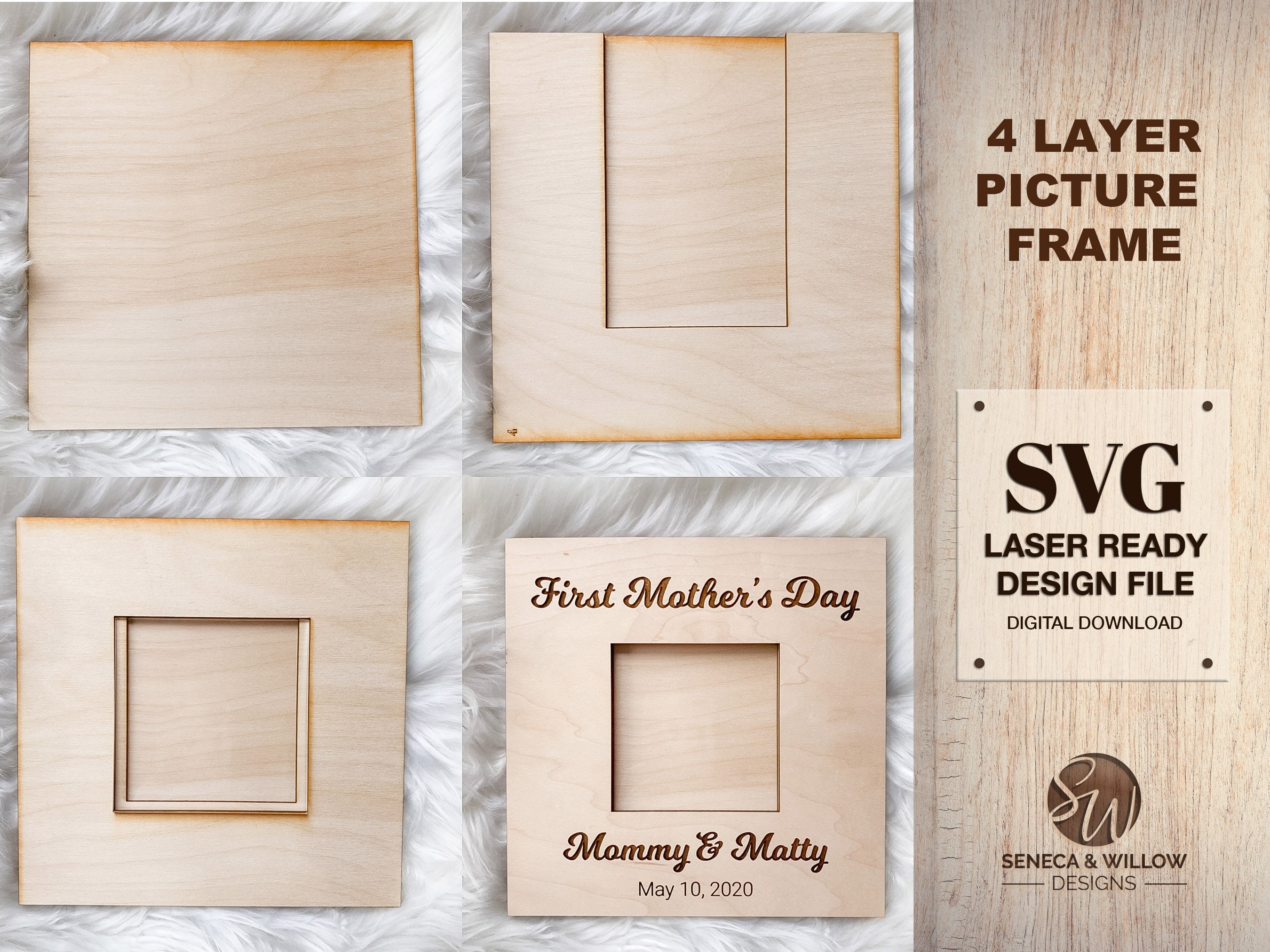 Honey Bee Square Inserts for House Frames Interchangeable 7 Piece Wood –  Little August Ranch