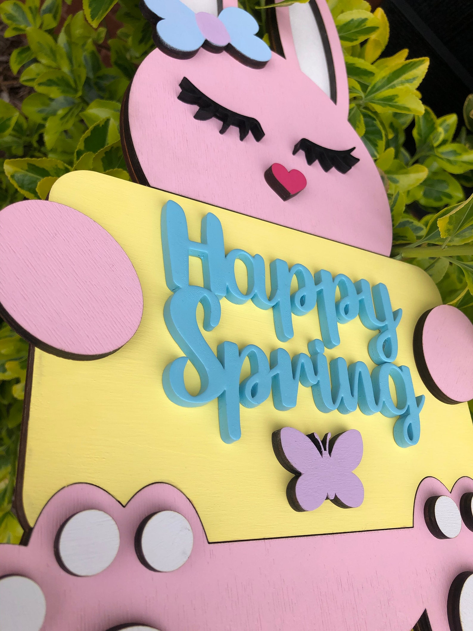 Download Happy Spring Bunny SVG 3D cut file Cute bunny holding ...