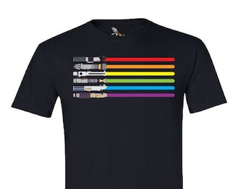 Rainbow lightsaber shirt / all colors starwars LightSabers