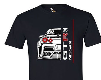 T-shirt graphique Nissan GTR35 / T-shirts Voitures / T-shirt Voiture de sport
