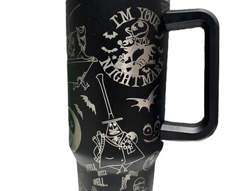 ナイトメアー・ビフォア・クリスマス 40オンス レーザー刻印タンブラー
