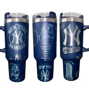 NY Yankees  40oz Laser Engraved Tumbler.  Yankees  tumbler. Exclusive Design tumbler