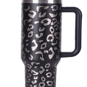 Limited Edition Cheetah Print Laser Engraved Tumbler. Animal Print