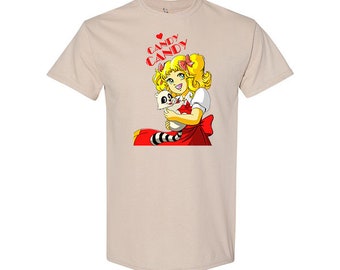 キャンディキャンディレトロ漫画Tシャツ / 80年代漫画Tシャツ
