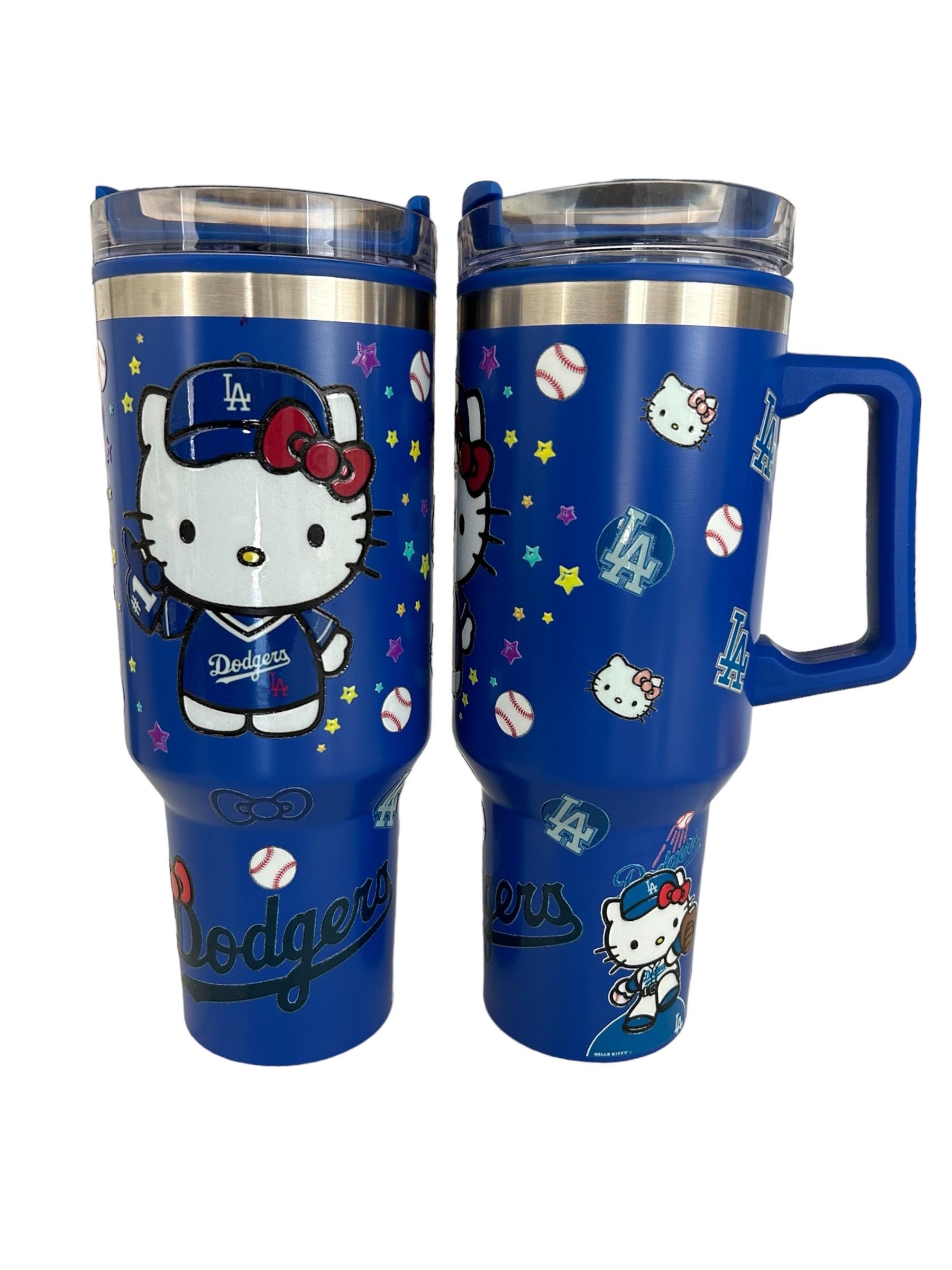 LA Dodgers Hello Kitty 40oz Double Wall Insulated Tumbler. Plastic